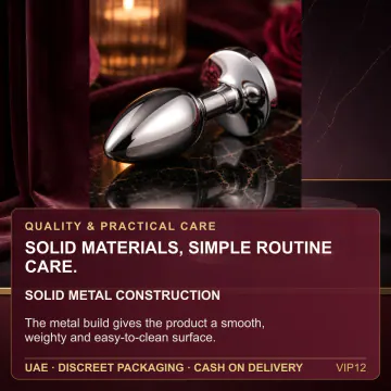 Metal Anal Plug - Size Choice VIP12 product image view 4