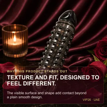 Black Spiked Penis Sleeve VIP26 product image view 2